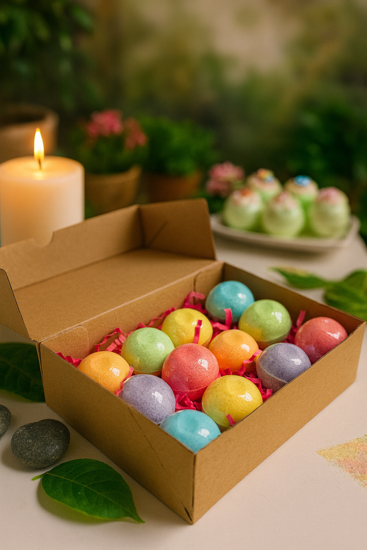 Banyo Bombası 12’li (45gr) – Doğal, El Yapımı Pedikür Seti